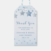 Leuke Blauwe Sterren Dank Je Cadeaulabel (Voorkant)