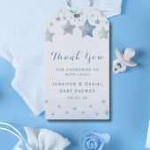 Leuke Blauwe Sterren Dank Je Cadeaulabel