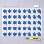 Leuke blauwe vis tissuepapier (Craft)