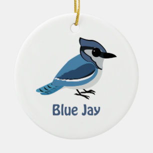 Leuke Blauwe Vlaamse gaai Keramisch Ornament