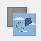 Leuke blauwe vlieger magneten (Voorkant / Achterkant)