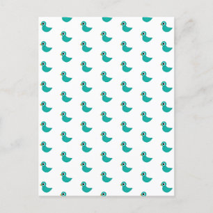 Leuke blauwe vogel briefkaart