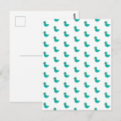 Leuke blauwe vogel briefkaart (Voorkant / Achterkant)