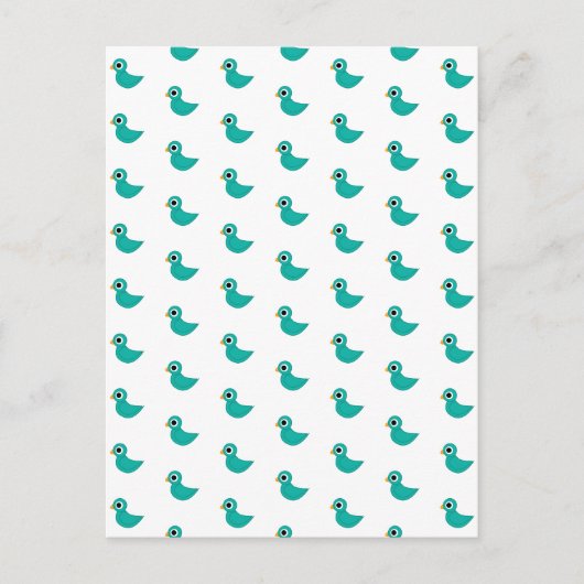 Leuke blauwe vogel briefkaart (Voorkant)