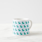 Leuke blauwe vogel espresso kop (Voorkant rechts)