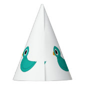 Leuke blauwe vogel feesthoedjes (Achterkant)