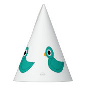 Leuke blauwe vogel feesthoedjes (Links)