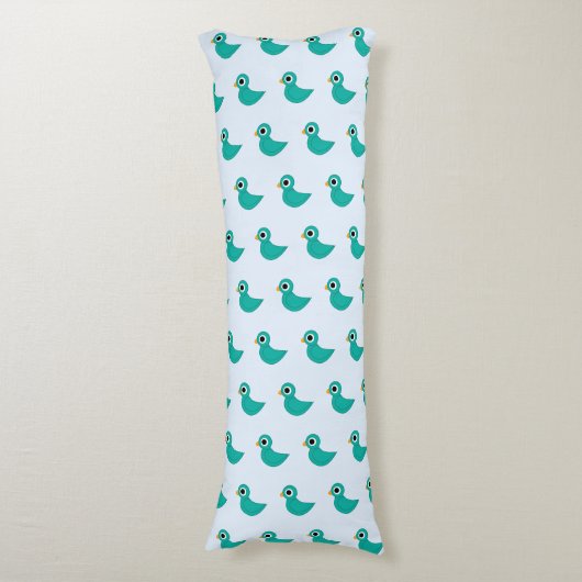 Leuke blauwe vogel lichaamskussen (Voorkant Verticaal)
