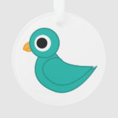 Leuke blauwe vogel ornament (achterkant)