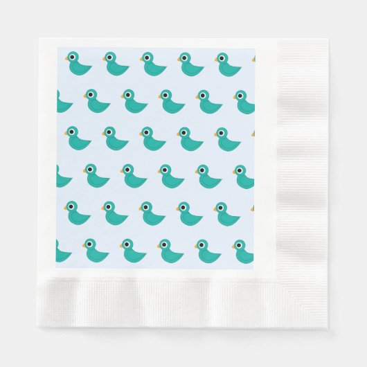 Leuke blauwe vogel servet (Voorkant)