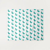 Leuke blauwe vogel wandkleed (Voorkant (horizontaal))