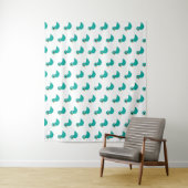 Leuke blauwe vogel wandkleed (In situ)