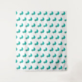 Leuke blauwe vogel wandkleed (Voorkant)