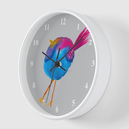 Leuke blauwe vogel waterverf (Hoek)