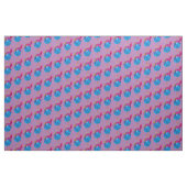 Leuke blauwe vogel waterverf stof (Yard (91,4 cm))