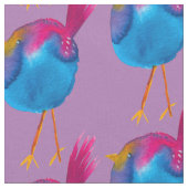 Leuke blauwe vogel waterverf stof (Close Up)