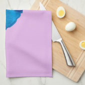 Leuke blauwe vogel waterverf theedoek (Quarter Fold)