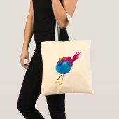 Leuke blauwe vogel waterverf tote bag (Voorkant (product))