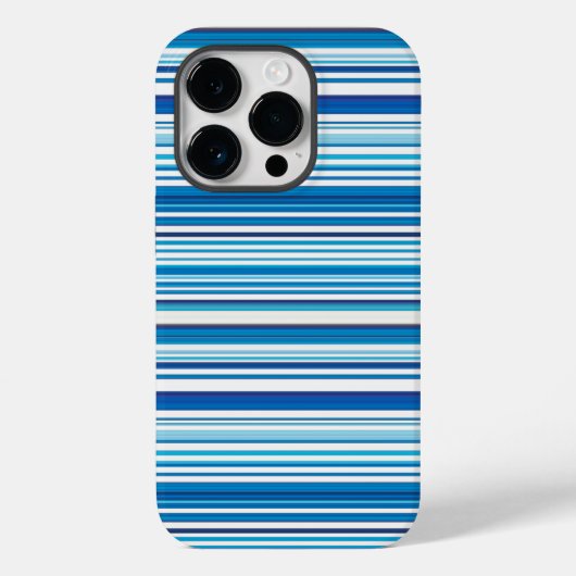 Leuke blauwe witte strepen Case-Mate iPhone case (Achterkant)