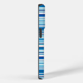 Leuke blauwe witte strepen Case-Mate iPhone case (Achterkant / Rechts)
