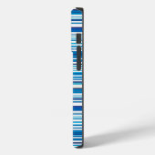 Leuke blauwe witte strepen Case-Mate iPhone case (Achterkant / Links)