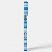 Leuke blauwe witte strepen Case-Mate iPhone case (Achterkant / Rechts)