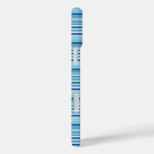 Leuke blauwe witte strepen Case-Mate iPhone case (Achterkant / Rechts)