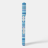 Leuke blauwe witte strepen Case-Mate iPhone case (Achterkant / Rechts)
