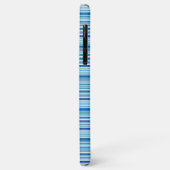 Leuke blauwe witte strepen Case-Mate iPhone case (Achterkant/links)