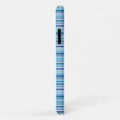 Leuke blauwe witte strepen Case-Mate iPhone case (Achterkant/rechts)