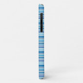 Leuke blauwe witte strepen Case-Mate iPhone case (Achterkant/links)