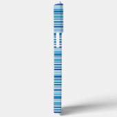 Leuke blauwe witte strepen Case-Mate iPhone case (Achterkant / Rechts)