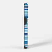 Leuke blauwe witte strepen iPhone hoesje (Rechterkant)