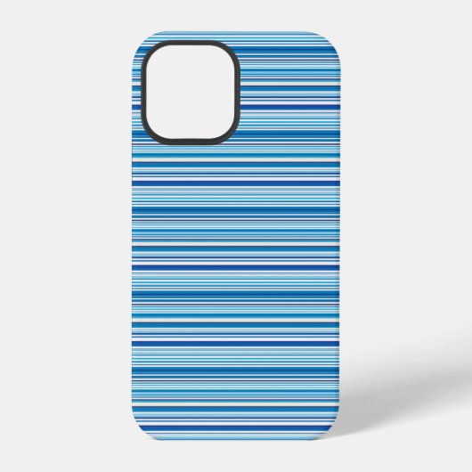 Leuke blauwe witte strepen iPhone hoesje (Achterkant)