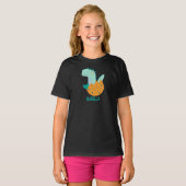 Leuke Blauwgroen Baby Dino naam vader kind matchin T-shirt (Voorkant volledig)