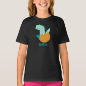 Leuke Blauwgroen Baby Dino naam vader kind matchin T-shirt (Voorkant)