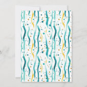 Leuke Blauwgroen ballonnen Verjaardag Kaart (Achterkant)