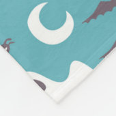 Leuke Blauwgroen Doodle Halloween Patroon Fleece Deken (Hoek)