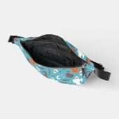Leuke Blauwgroen Doodle Halloween Patroon Heuptasje (Open)
