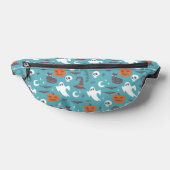 Leuke Blauwgroen Doodle Halloween Patroon Heuptasje (Liggend)