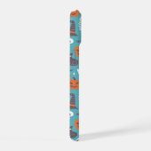 Leuke Blauwgroen Doodle Halloween Patroon iPhone 15 Case (Rechterkant)