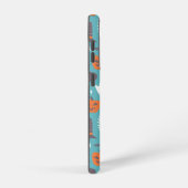 Leuke Blauwgroen Doodle Halloween Patroon Samsung Galaxy Hoesje (Rechterkant)