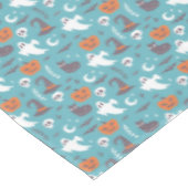 Leuke Blauwgroen Doodle Halloween Patroon Tafelkleed (Gekanteld)