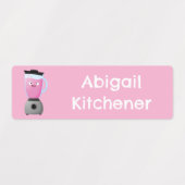 Leuke blender keukenapparaat cartoon gepersonalise labels (Design 2)