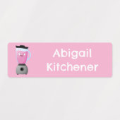 Leuke blender keukenapparaat cartoon gepersonalise labels (Design 1)
