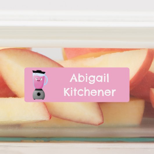 Leuke blender keukenapparaat cartoon gepersonalise labels (Aangebracht)