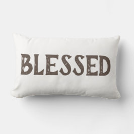 leuke BLESSED-typografie | Lumbar Pillow Kussen
