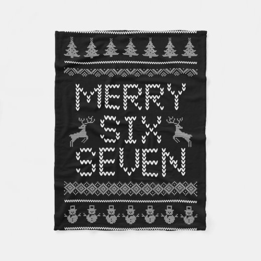 Leuke blije zes zeven 6 7 meme ontwerp kerst humor fleece deken (Voorkant)