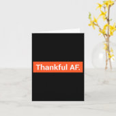 Leuke Block Letter Herfst Thanksgiving Dankbaar AF Kaart (Gele Bloem)