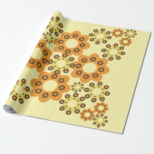 Leuke bloem bloemblaadje patroon 2 cadeaupapier (Uitgerold)